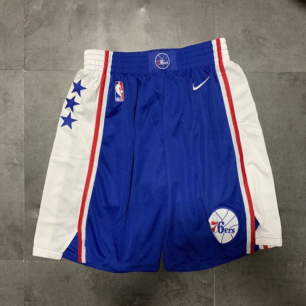 Men NBA Philadelphia 76ers Blue Nike Shorts 0416->philadelphia 76ers->NBA Jersey